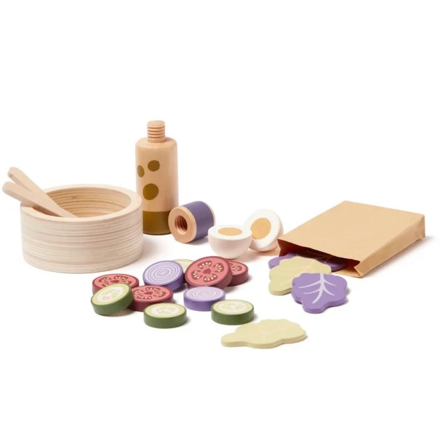 Wooden set Salad in a bowl Swedish Design Age: 2+