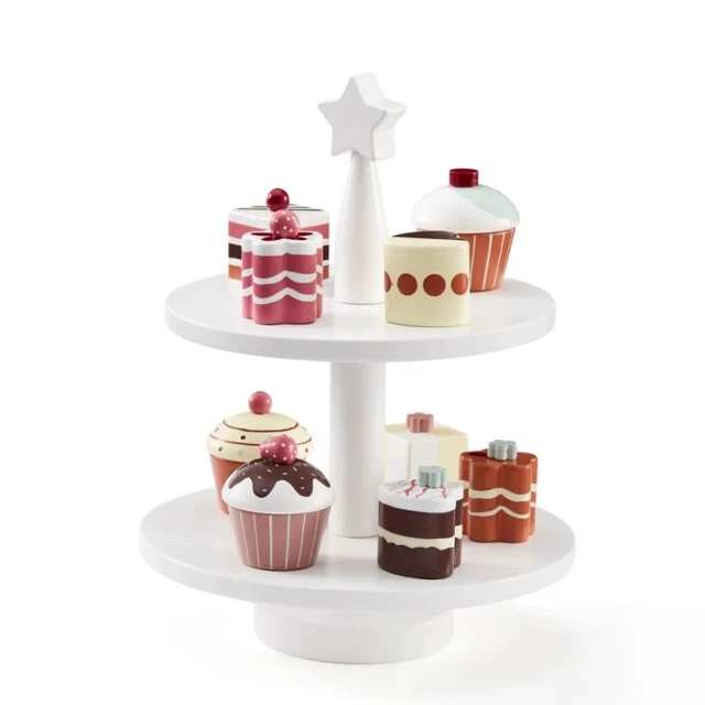 Wooden cake stand Swedish Design Age: 2+ Dimensions: 17.5x17.5x23 cm