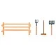 Horse farm with horses and accessories, 25 pieces Age: 3+ Number of pieces: 25