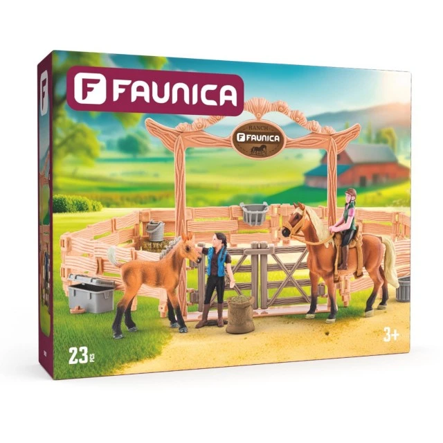 Riding school with horses and accessories, 23 pieces Age: 3+ Number of pieces: 23