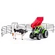 Tractor with bull and accessories, 8 parts Age: 3+ Number of parts: 8