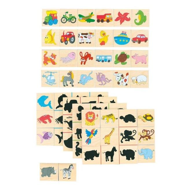 Дървена игра - пъзел Намери сянката Възраст: 2+