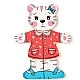 Set of 6 wooden puzzles Murray the Cat Age: 2+