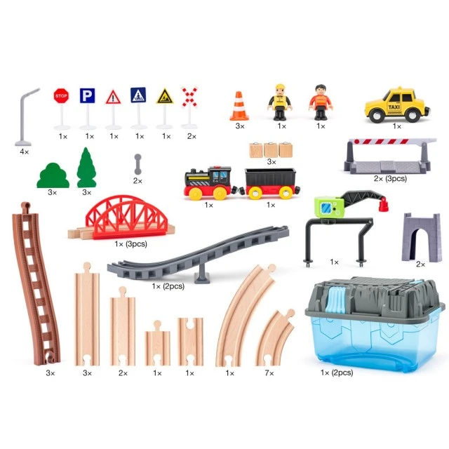 Electric train set with accessories Miners, 63 pieces Age: 2+ Number of pieces: 63