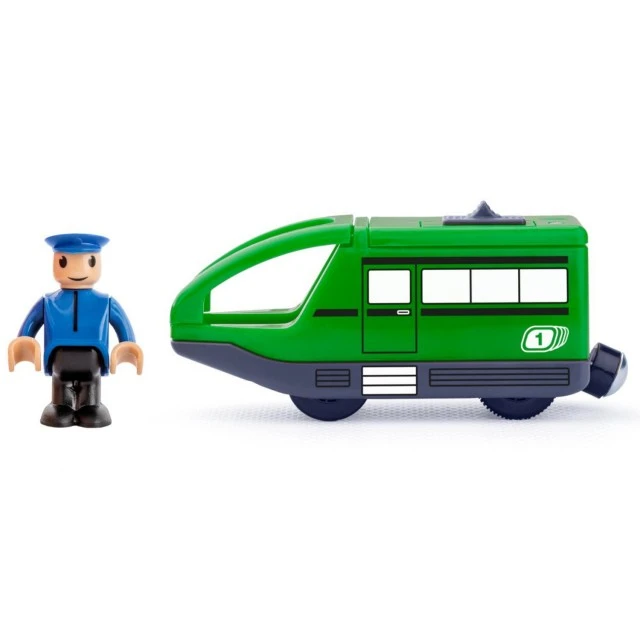 Battery-operated locomotive and driver Age: 2+ Size: 16x5x7 cm