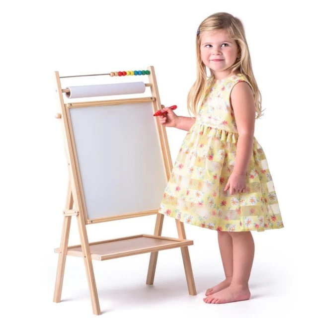 Double-sided magnetic rotating board with flipchart Age 3+ Size: 42.4 x 20.7 x 83.7 cm