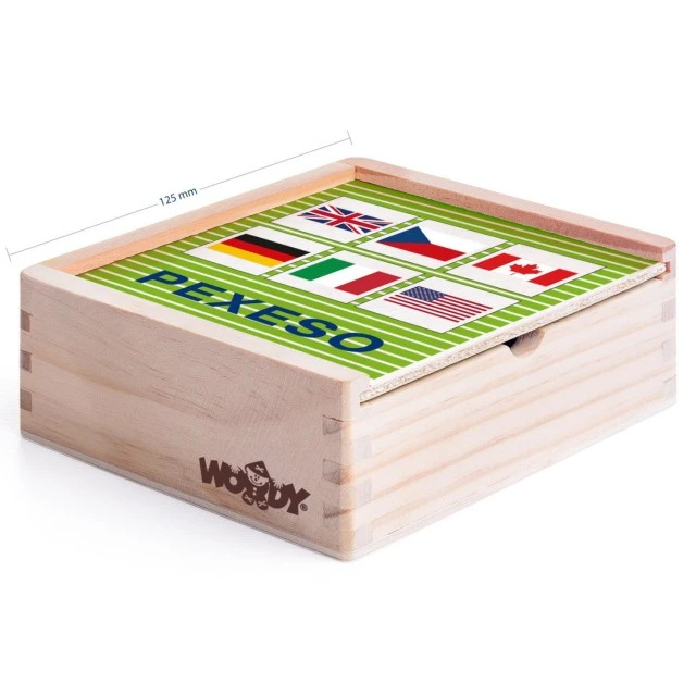 Wooden memory game, Flags Age: 2+