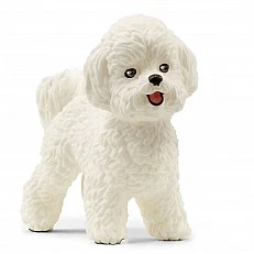 Bichon Frise Dog Figurine, Schleich Age: 3+ Size: 4.4x1.8x3.7 cm