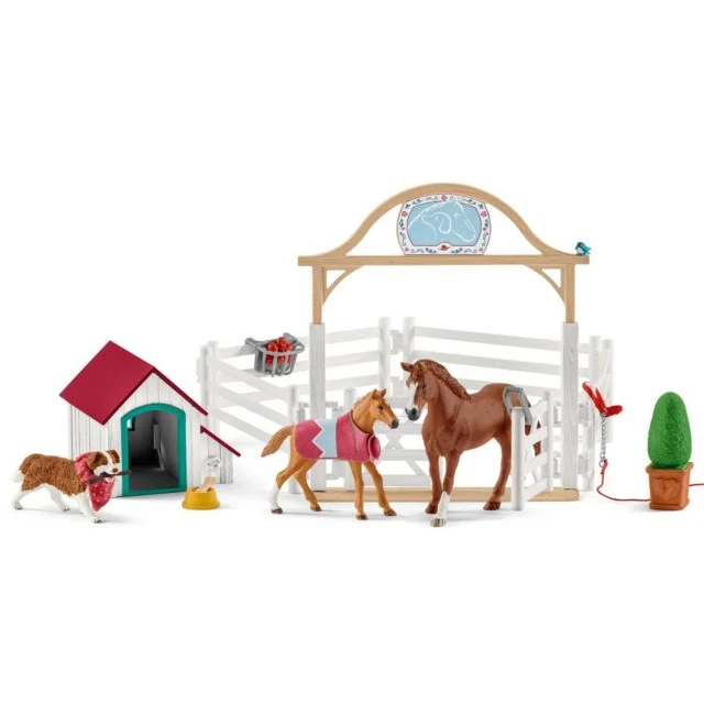 Set Hannah’s Visiting Horses with Ruby the Dog, Schleich Age: 3+ Number of pieces: 33 pieces