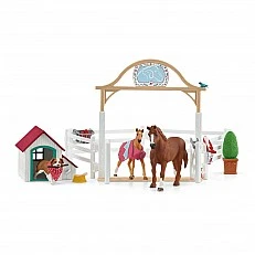 Комплект Гостуващите коне на Хана с кучето Руби, Schleich Възраст: 3+
Брой части: 33 броя