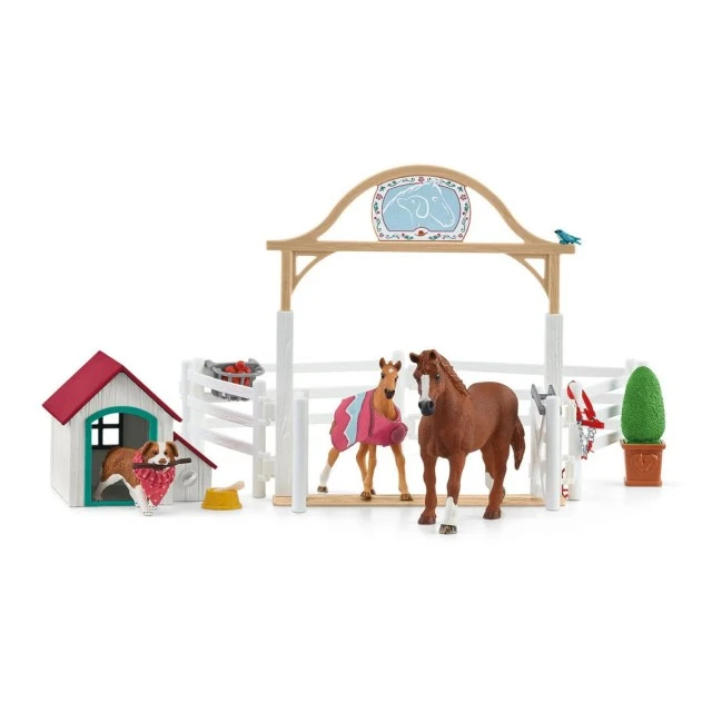 Set Hannah’s Visiting Horses with Ruby the Dog, Schleich Age: 3+ Number of pieces: 33 pieces