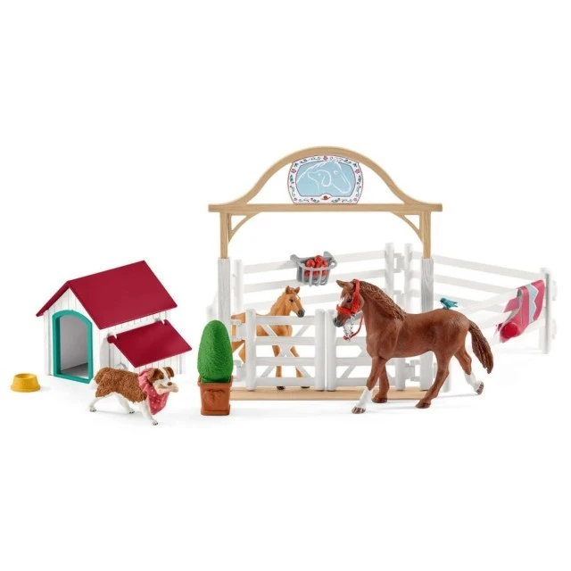 Set Hannah’s Visiting Horses with Ruby the Dog, Schleich Age: 3+ Number of pieces: 33 pieces