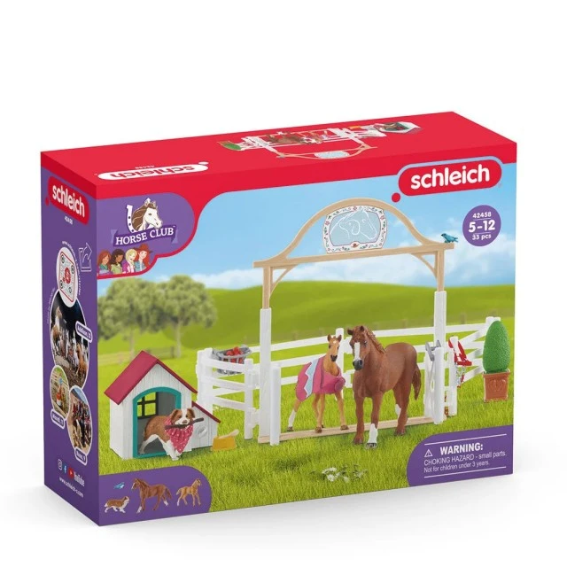 Set Hannah’s Visiting Horses with Ruby the Dog, Schleich Age: 3+ Number of pieces: 33 pieces