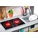 Wooden kitchen with accessories and blackboard Age: 3+ Size: 53x68x15.5 cm