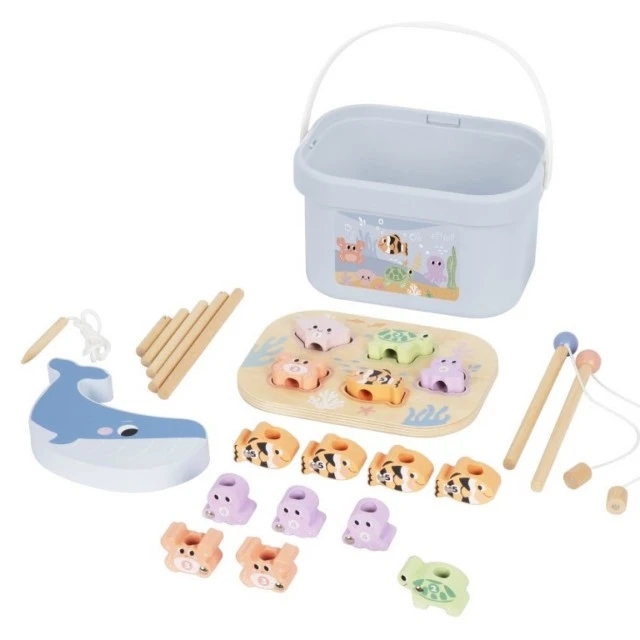 Wooden game for motor development Fish 5in1 Age: 3+