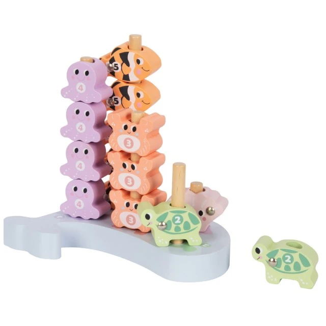 Wooden game for motor development Fish 5in1 Age: 3+