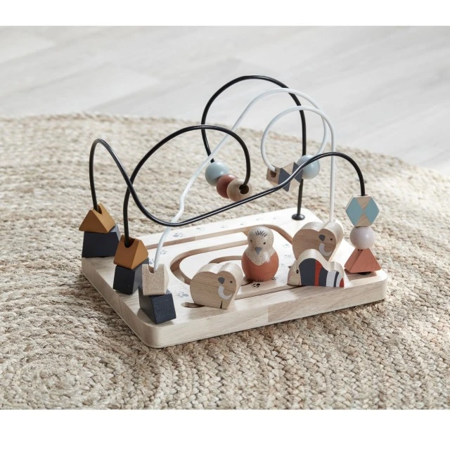 Wooden maze with beads and figures Swedish Design Age: 1+ Size: 25x18x18.8 cm