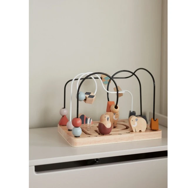 Wooden maze with beads and figures Swedish Design Age: 1+ Size: 25x18x18.8 cm