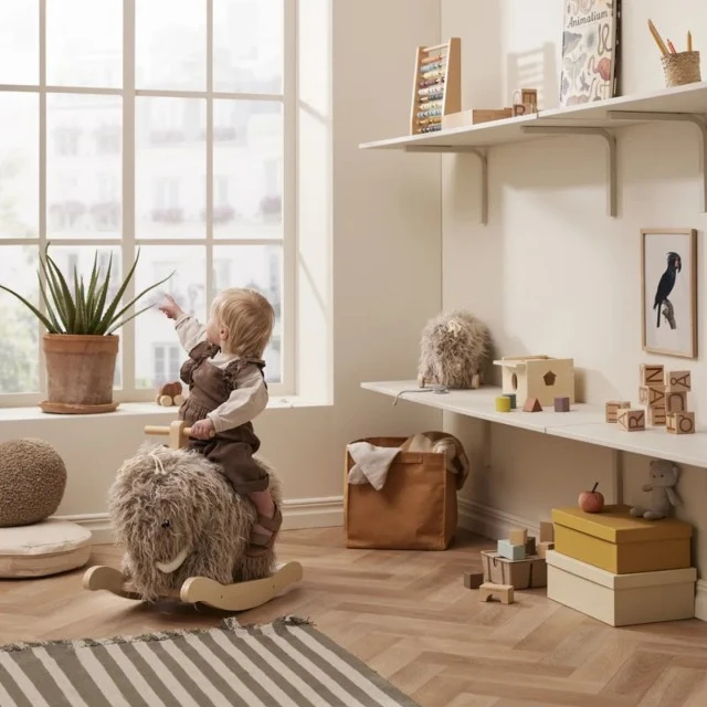 Люлееща се играчка Мамут Swedish Design
Възраст: 1+
Размер: 60х30х47см