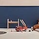 Wooden fire truck with figures Swedish Design Age: 3+ Size: 30x11x16 cm