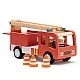 Wooden fire truck with figures Swedish Design Age: 3+ Size: 30x11x16 cm
