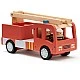 Wooden fire truck with figures Swedish Design Age: 3+ Size: 30x11x16 cm