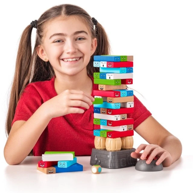 Wooden colorful Jenga tower with timer Age: 3+ Number of pieces: 49