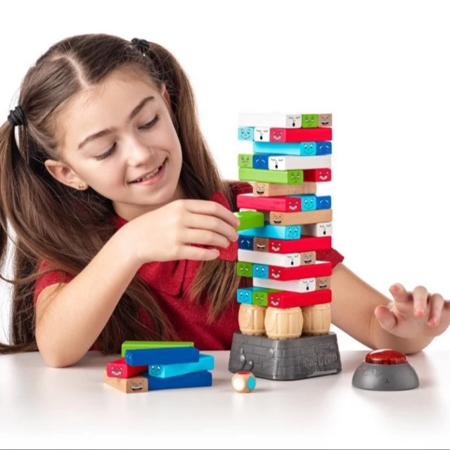 Wooden colorful Jenga tower with timer Age: 3+ Number of pieces: 49