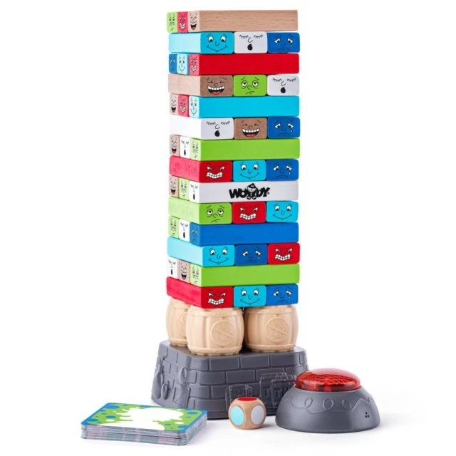 Wooden colorful Jenga tower with timer Age: 3+ Number of pieces: 49