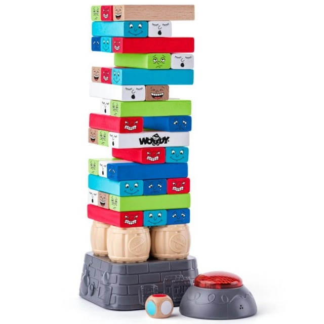 Wooden colorful Jenga tower with timer Age: 3+ Number of pieces: 49