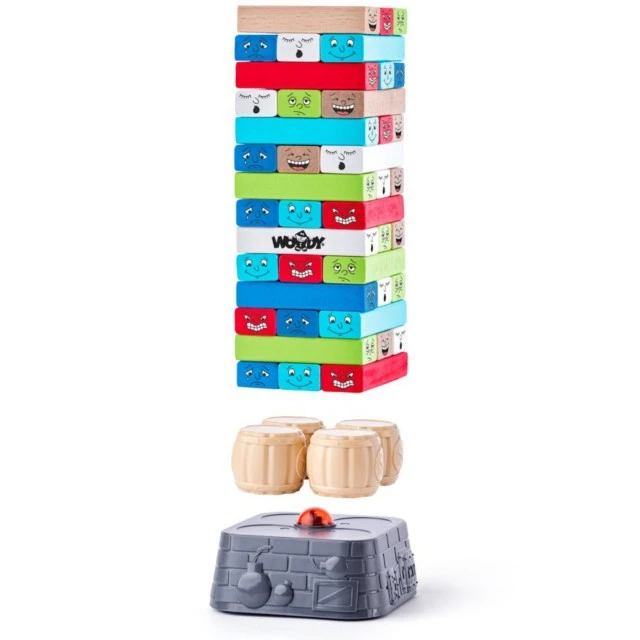 Wooden colorful Jenga tower with timer Age: 3+ Number of pieces: 49