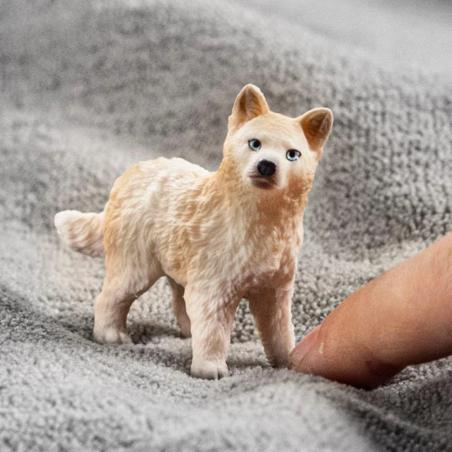 Arctic Wolf Cub Figurine, Schleich Age: 3+ Size: 5x1.8x4cm