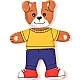 Set of 6 wooden puzzles Jaff the Dog Age: 2+