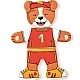 Set of 6 wooden puzzles Jaff the Dog Age: 2+