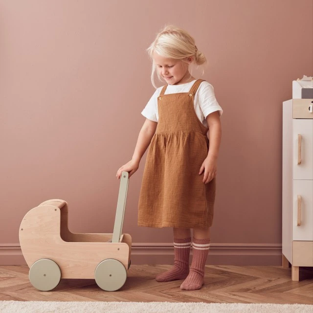 Wooden doll stroller Nature Swedish Design Age: 1+