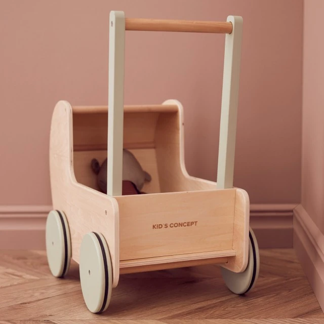 Wooden doll stroller Nature Swedish Design Age: 1+
