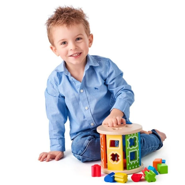 Wooden round sorter Age: 1+ Number of parts: 16