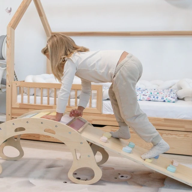 Wooden Montessori swing 5in1 with 2in1 board Age: 1+