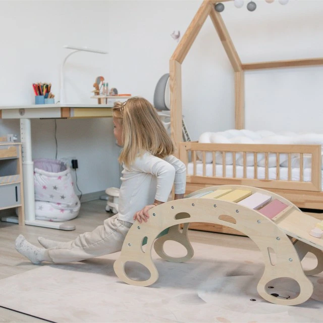 Wooden Montessori swing 5in1 with 2in1 board Age: 1+