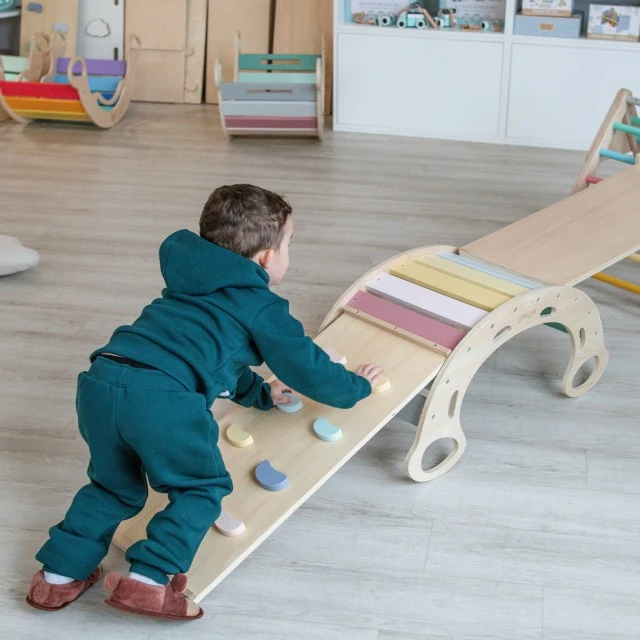 Wooden Montessori swing 5in1 with 2in1 board Age: 1+