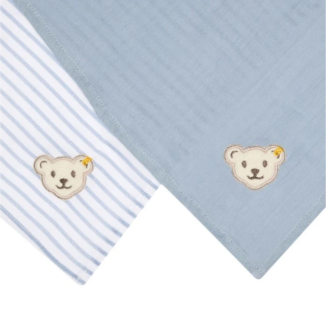 GOTS Steiff diaper set, 2 pieces Organic cotton Size: 70 x 70 cm