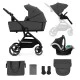 Kinderkraft YOXI baby stroller 3in1 MOONLIGHT GREY