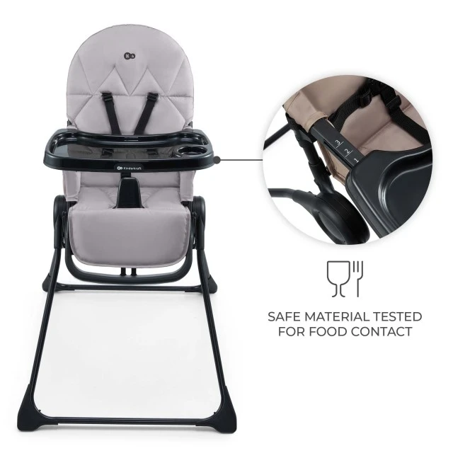 Kinderkraft BINCI столче за хранене GREY