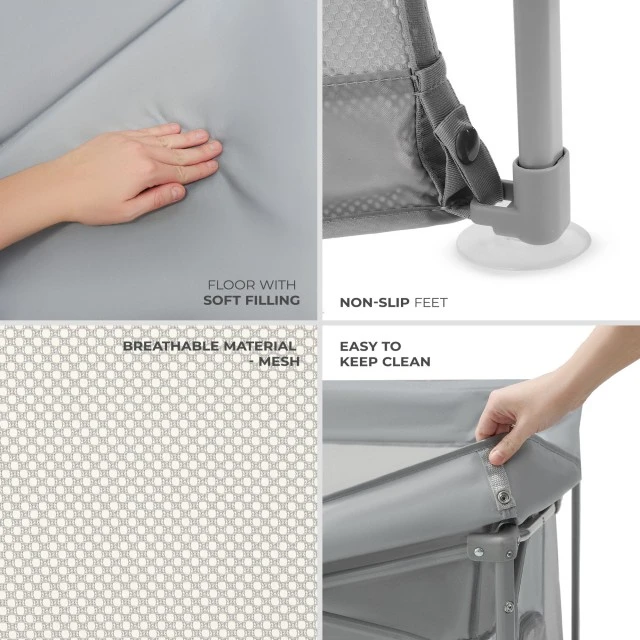 Kinderkraft ZIKI кошара за игра GREY