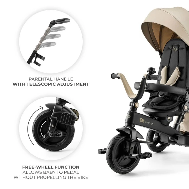 KinderKraft EASYTWIST beige tricycle KREASY00BEG0000