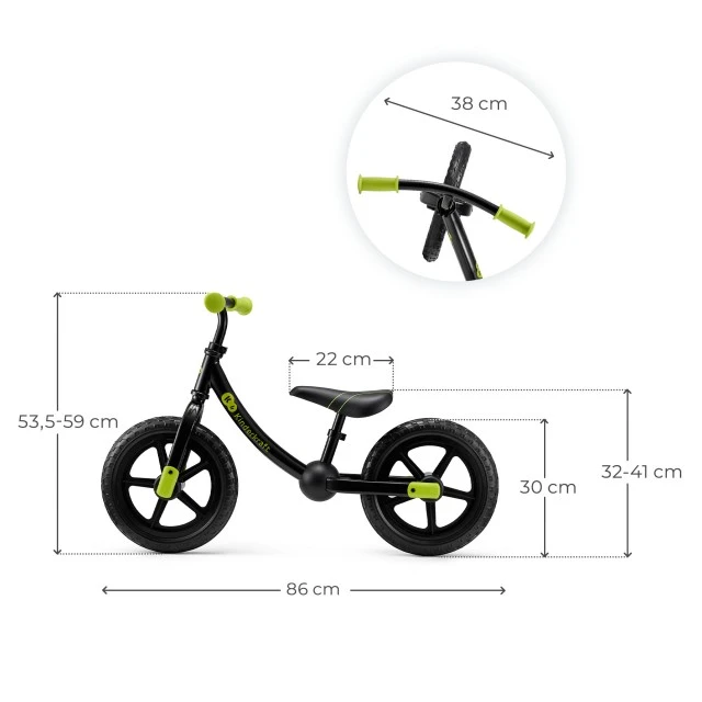 Kinderkraft колело за баланс 2WAY NEXT 2025 BLACK