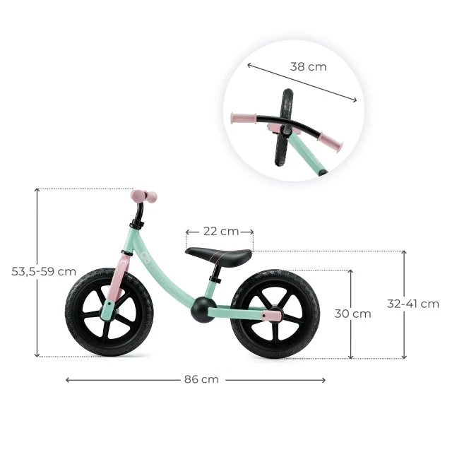 Kinderkraft колело за баланс 2WAY NEXT 2025 CANDY MINT