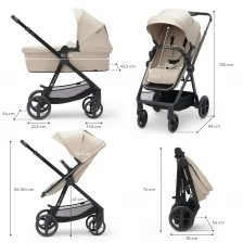 Kinderkraft NEWLY baby stroller 4 in 1 SAND BEIGE