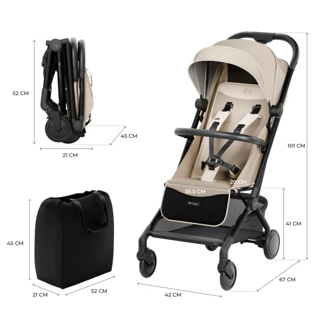 KinderKraft PILOT 2 бебешка количка SOFT BEIGE