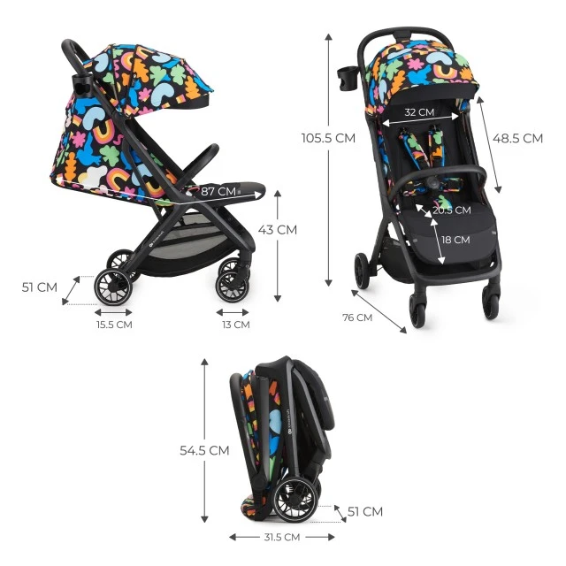 Kinderkraft NUBI 2 baby stroller HAPPY SHAPES